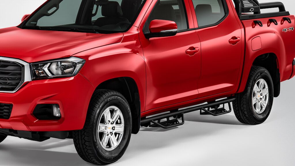 Estribo tubular para doble cabina, accesorio exterior para Chevrolet S10 Max 2024, pickup 4 cilindros